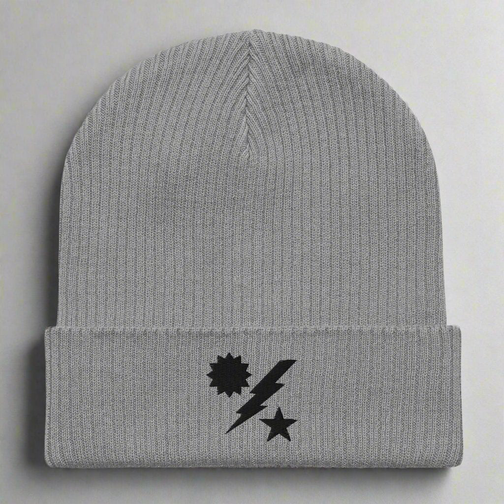 75th ranger regiment insignia embroidered on our ribbed beanies