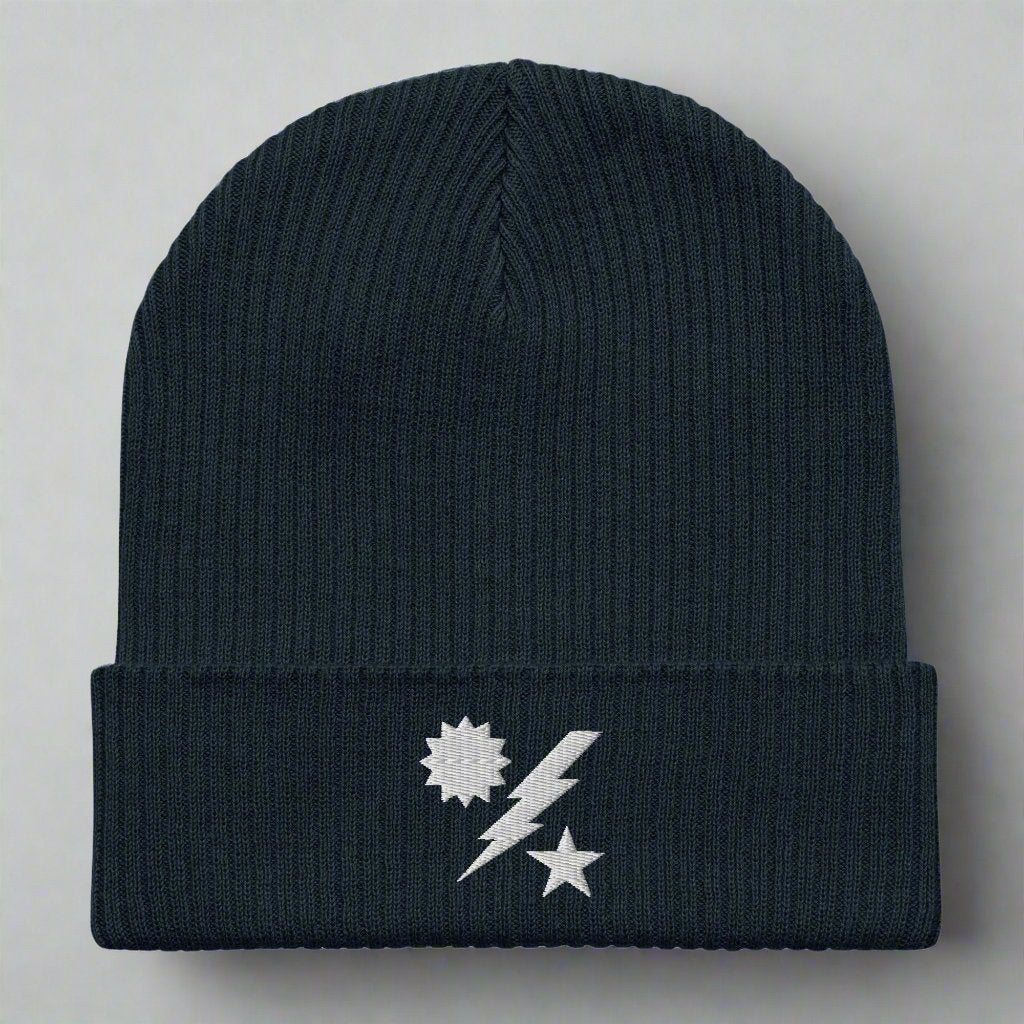 75th ranger regiment insignia embroidered on our ribbed beanies