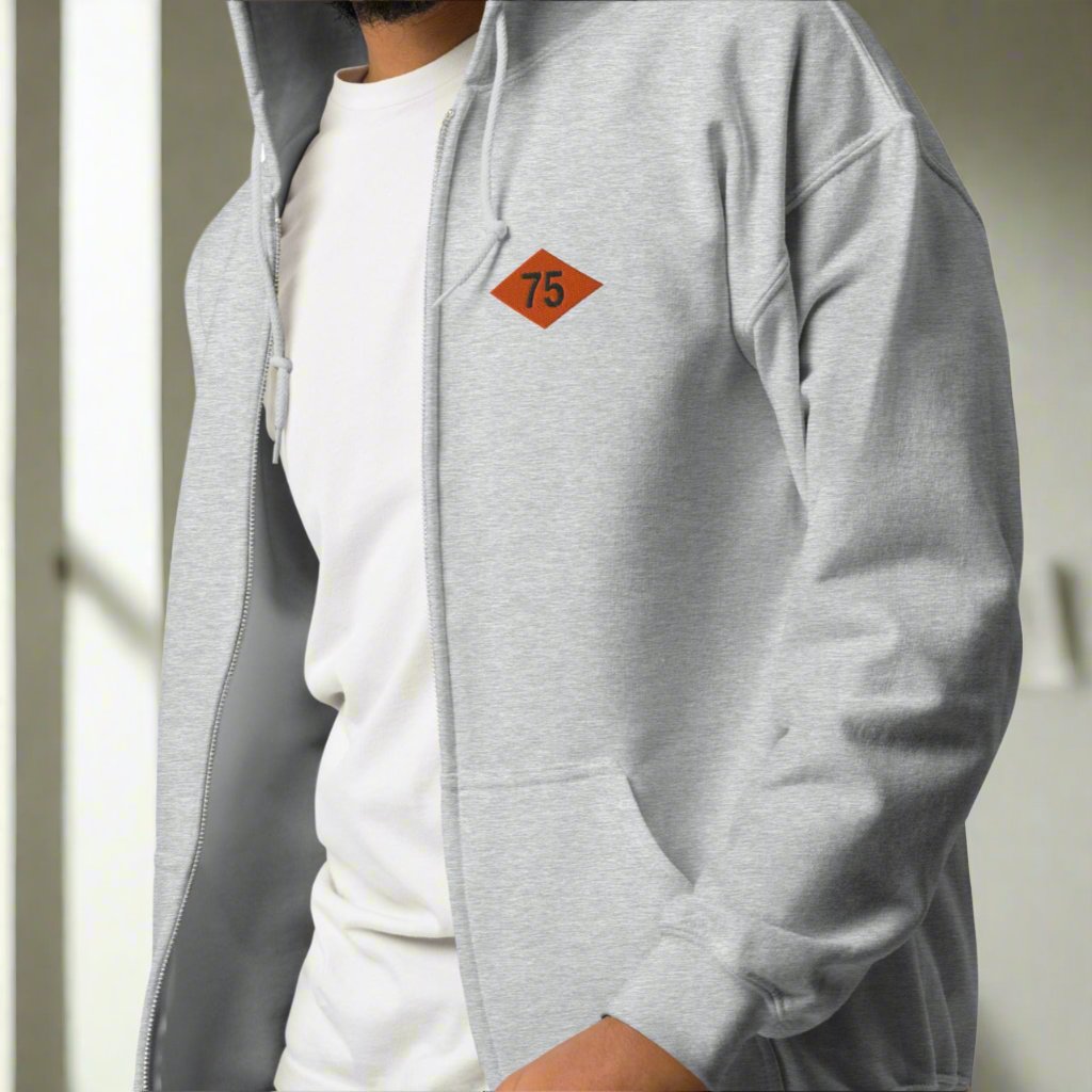 75th Ranger Regiment WW2 Ranger Diamond Full Zip Hoodie
