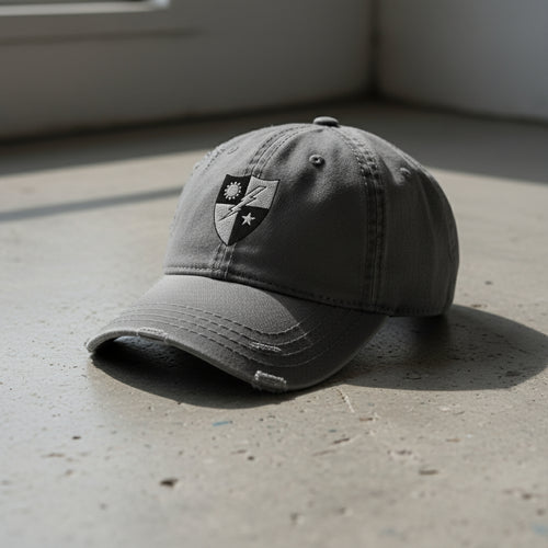 Distressed dad hat with army rangers crest