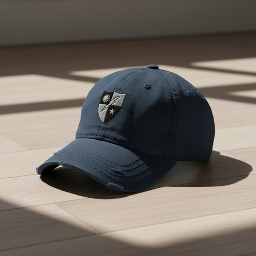 Distressed dad hat with army rangers crest