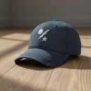 Distressed dad hat with 75th Ranger Regiment insignia. 