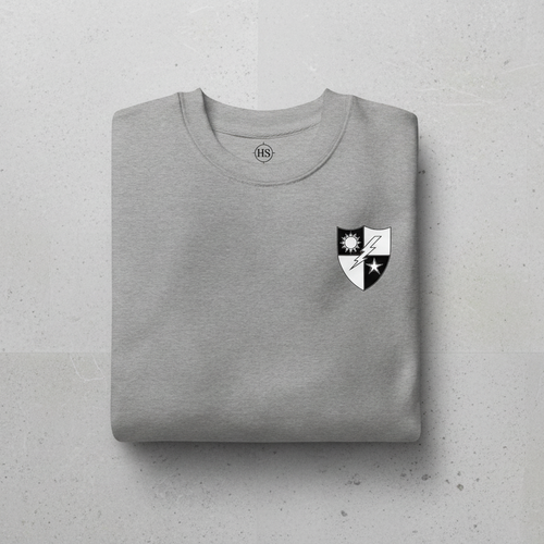 Sweatshirt with a sleek black and white design of the 75th Ranger Regiment DUI