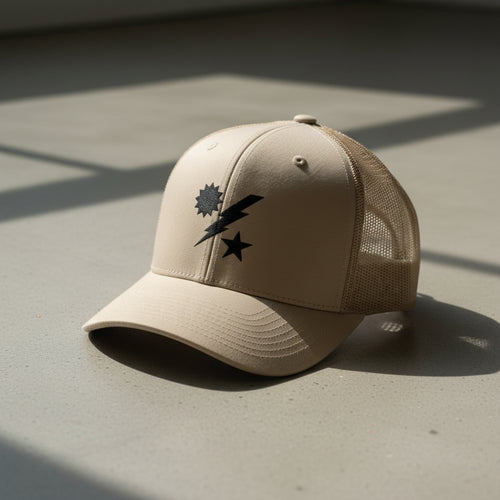 75th ranger regiment dui embroidered on a snapback trucker hat.