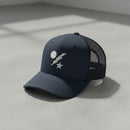 75th ranger regiment dui embroidered on a snapback trucker hat.