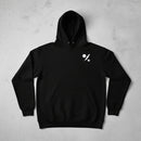 Black pullover hoodie with 75th ranger regiment insignia on the left chest