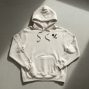 Beige pullover hoodie with 75th ranger regiment insignia on the left chest