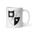 11oz white coffee mug with 75th ranger regiment crest