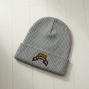 Ribbed knit beanie with 75th ranger regiment STB scroll and ranger school tab