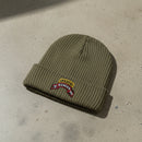 Ribbed knit beanie with 75th ranger regiment STB scroll and ranger school tab