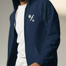 75th ranger regiment insignia embroidered on a full zip hoodie.