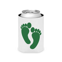 White can cooler with PJ green footprints