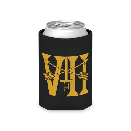 Black can cooler with 7th special forces insignia and roman numeral design