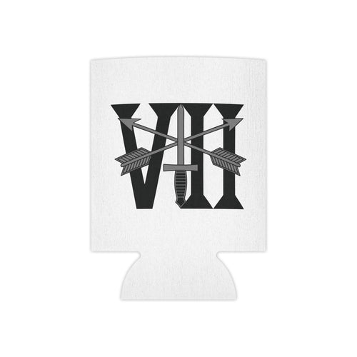 White can cooler with 7th special forces insignia and roman numeral design