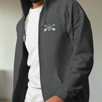 7th special forces hoodie with an embroidered design on the left chest of the crossed arrows.