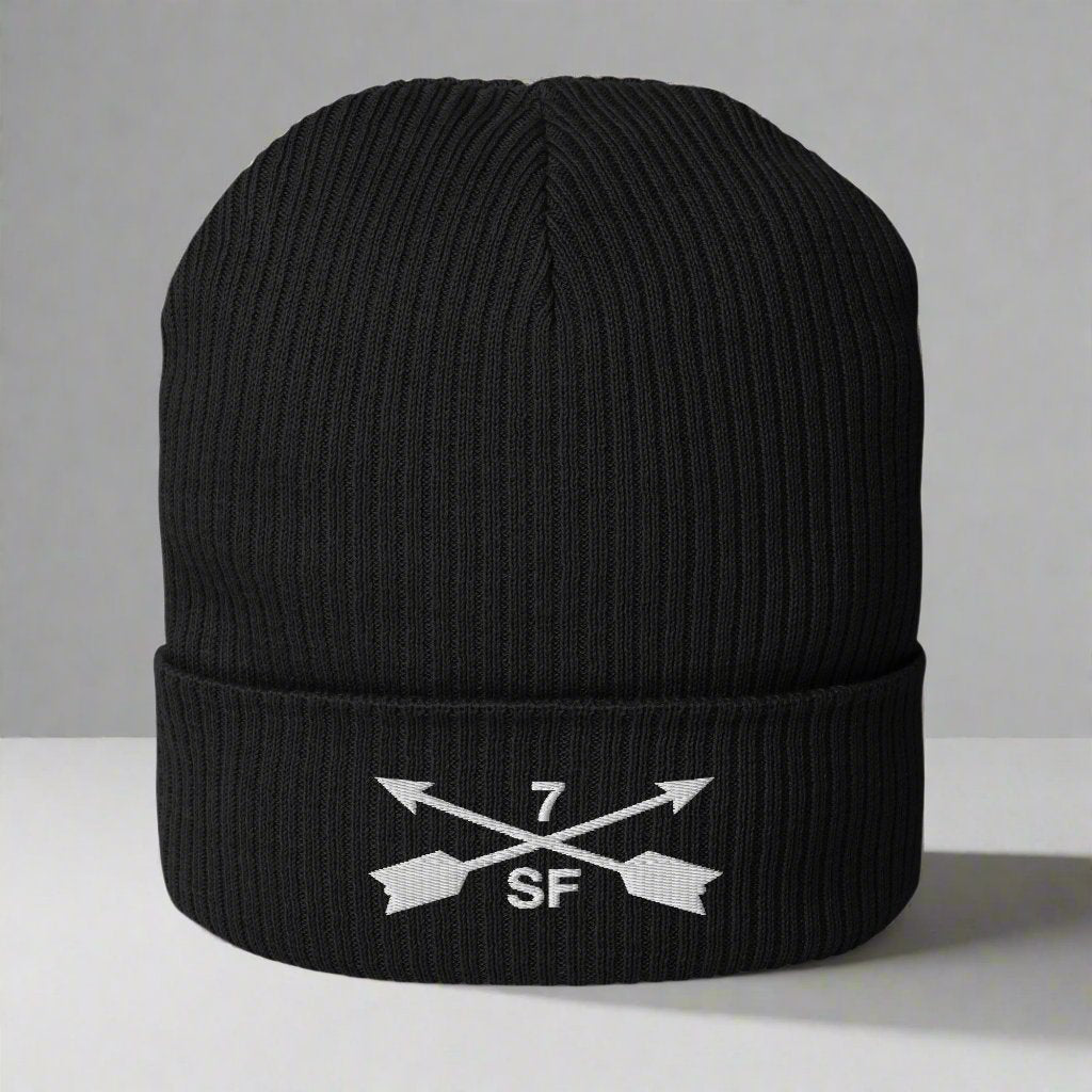 7th special forces group ribbed beanie with embroidered design