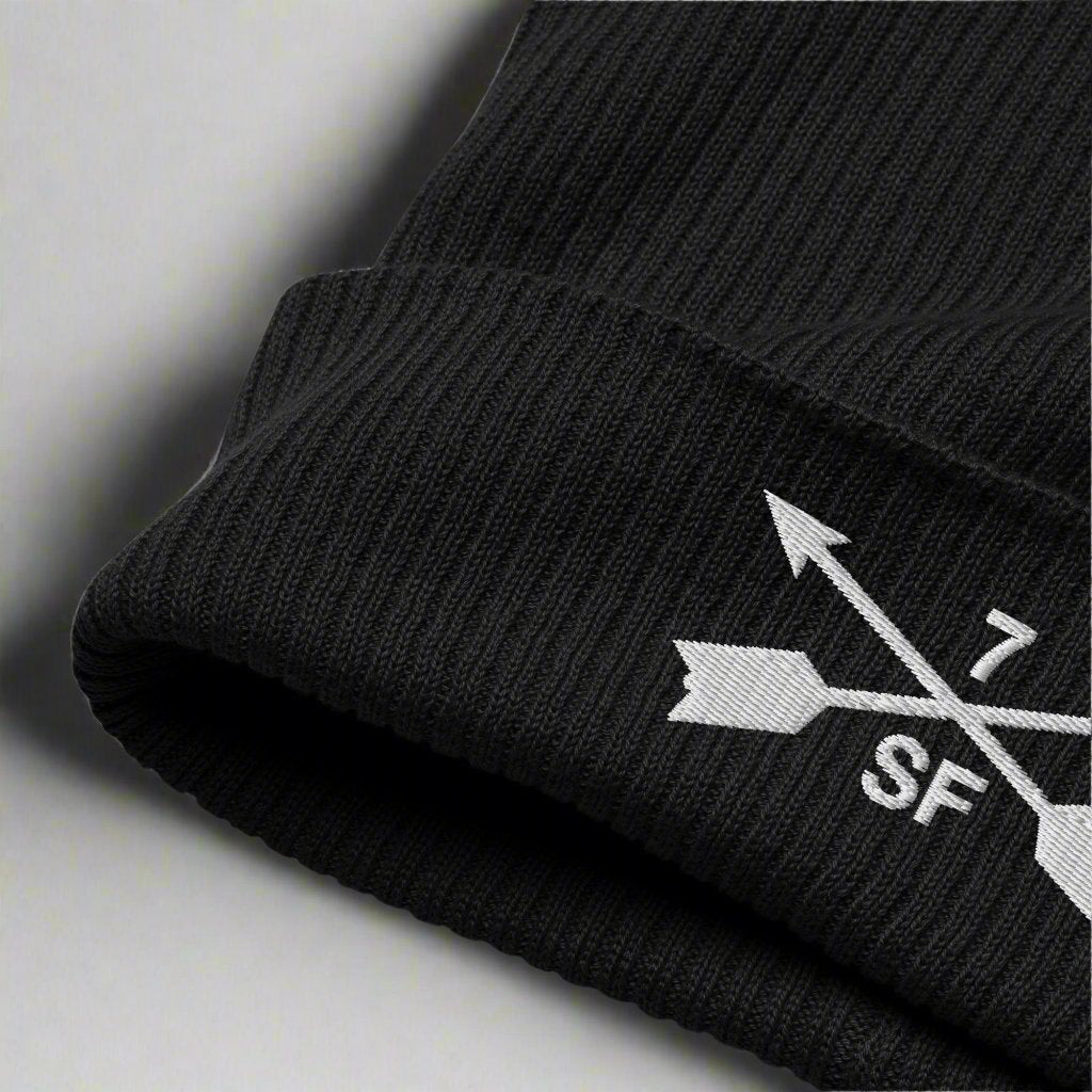 7th special forces group ribbed beanie with embroidered design