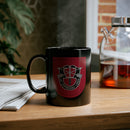 7th special forces group dui printed on a black coffee mug.