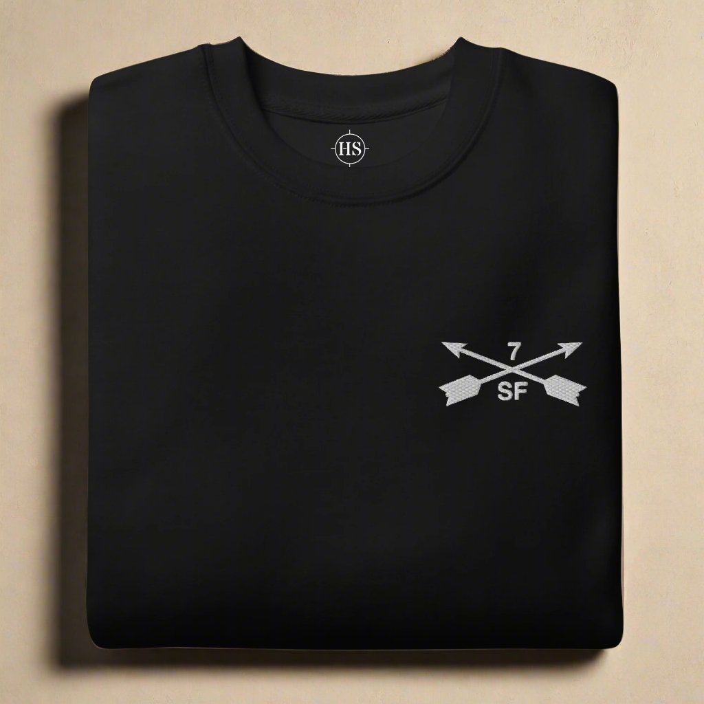 7th special forces group sweatshirt with embroidered design.