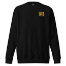 black sweatshirt with 7th special forces group roman numeral design on the left chest