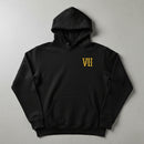 Black hoodie with 7th special forces group insignia on the left chest. 