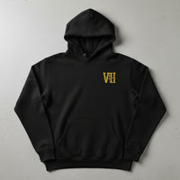 Black hoodie with 7th special forces group insignia on the left chest. 