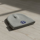 Ribbed knit beanie with 82nd airborne design
