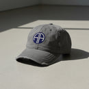 Distressed dad hat with 82nd airborne insignia