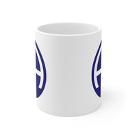 82nd airborne design on a white coffee mug.