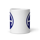 11oz white coffee mug with 82nd airborne division insignia