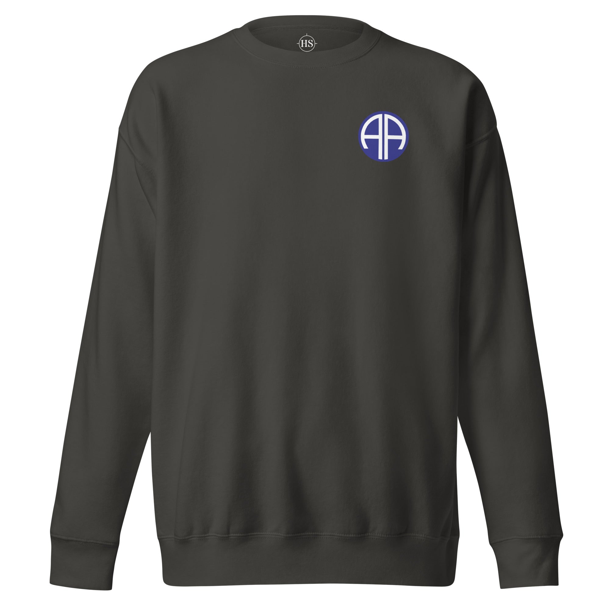 Sweatshirt with 82nd airborne insignia design on the left chest