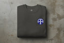 Sweatshirt with 82nd airborne insignia design on the left chest