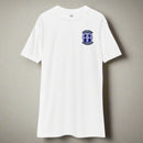 White t-shirt with 82nd airborne insignia and the text athletic alcoholics 