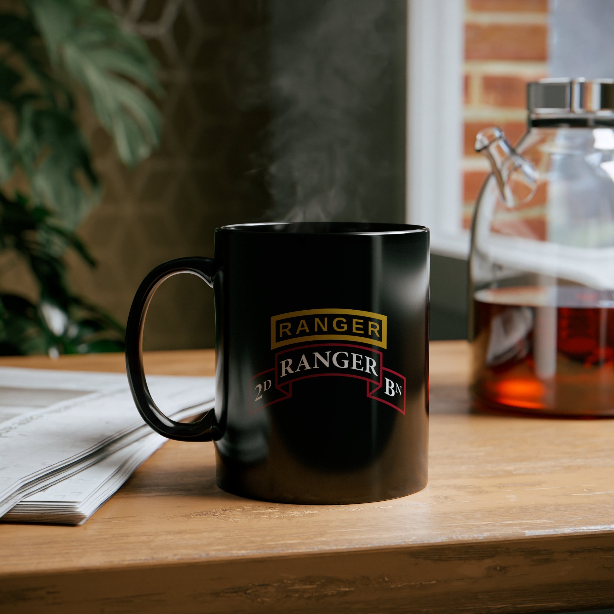 2nd Ranger Battalion 11oz Black Coffee Mug