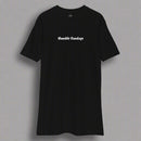 Men's black t-shirt with the words Humble Sundays across the chest.