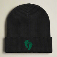 Air force pararescue PJ green feet embroidered on our ribbed beanie.