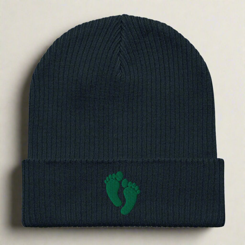 Air force pararescue PJ green feet embroidered on our ribbed beanie.