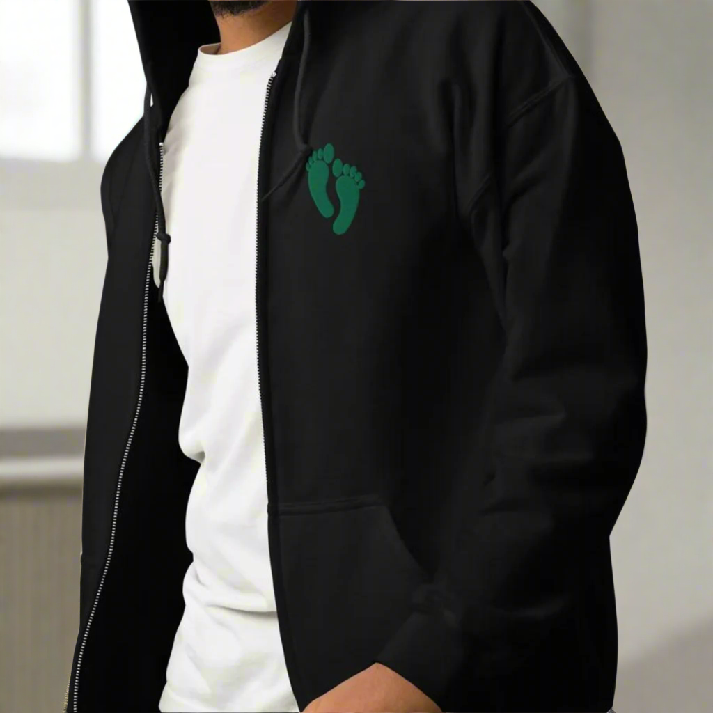 Air Force Pararescue PJ Green Feet Embroidered Full Zip Hoodie