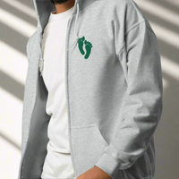 Air Force Pararescue PJ green feet embroidered on the left chest of a full zip hoodie
