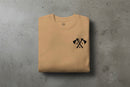 Sweatshirt with crossed tomahawks and RLTW design on the left chest