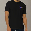 Black t-shirt with world war 2 blue ranger diamond on left chest