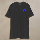 Charcoal t-shirt with world war 2 blue ranger diamond on left chest
