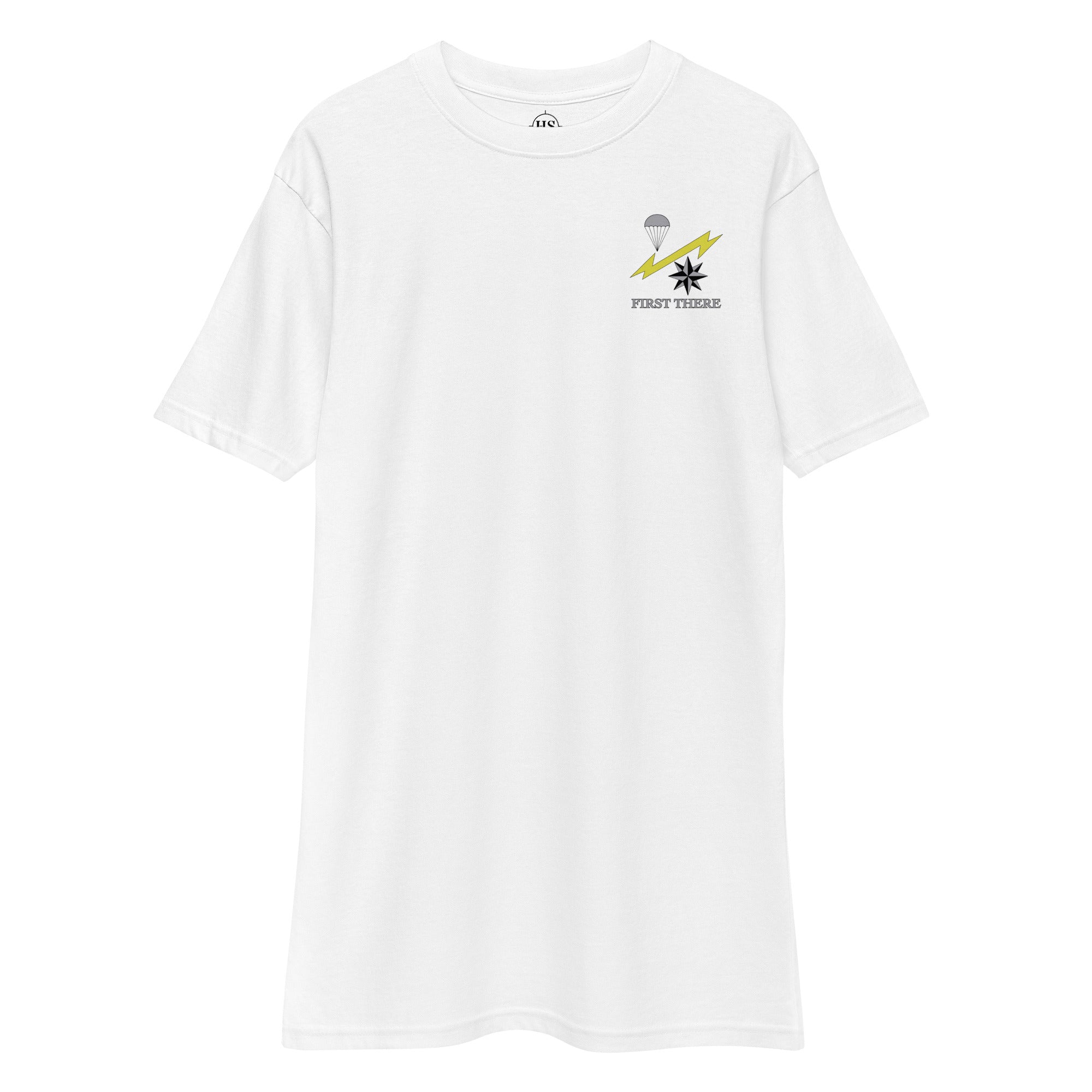 white t-shirt with air force combat control team insignia
