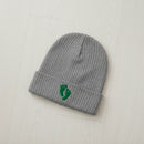 Ribbed knit beanie with air force pj green feet design