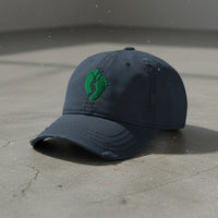 Distressed dad hat with air force PJ green feet