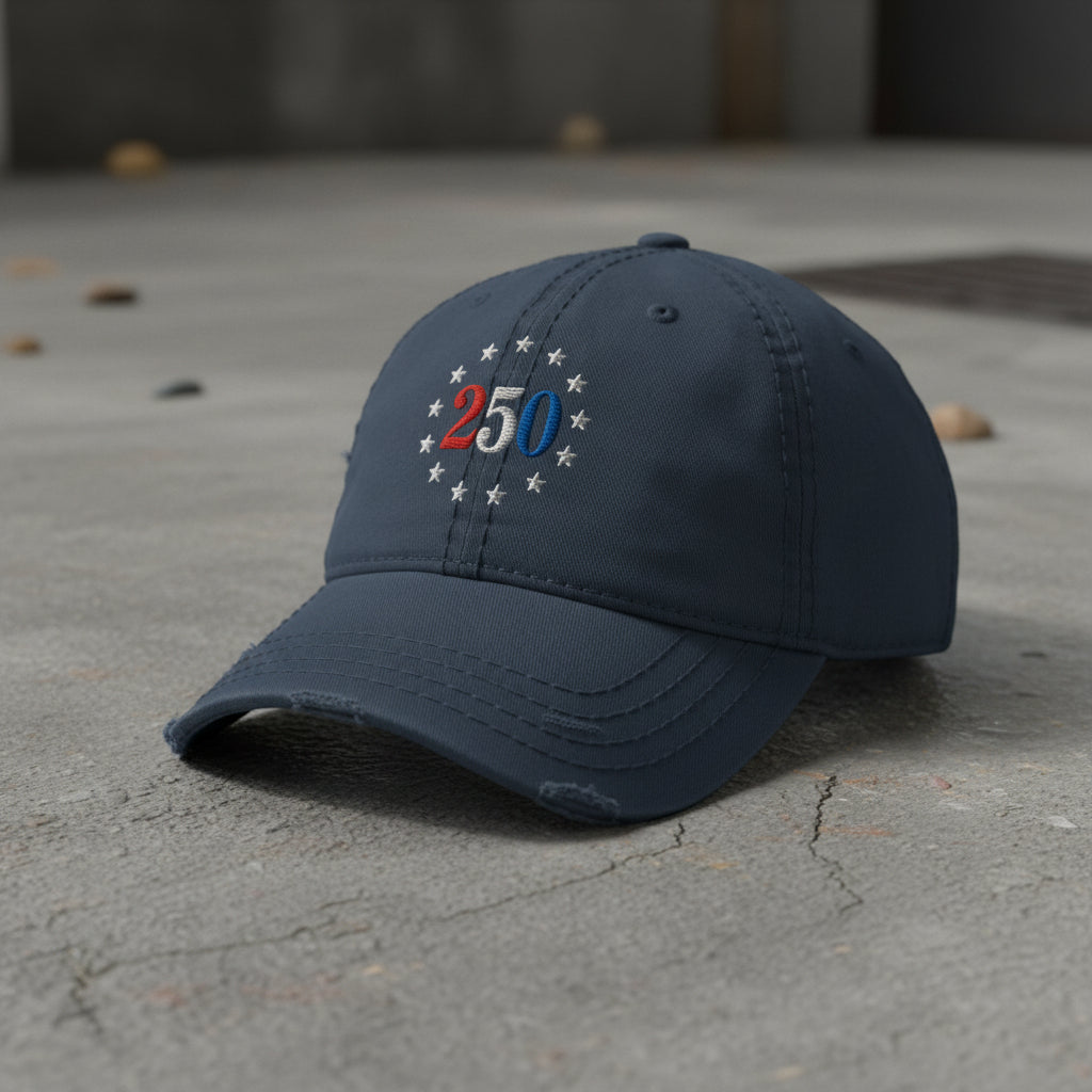 America 250 Anniversary Distressed Dad Hat
