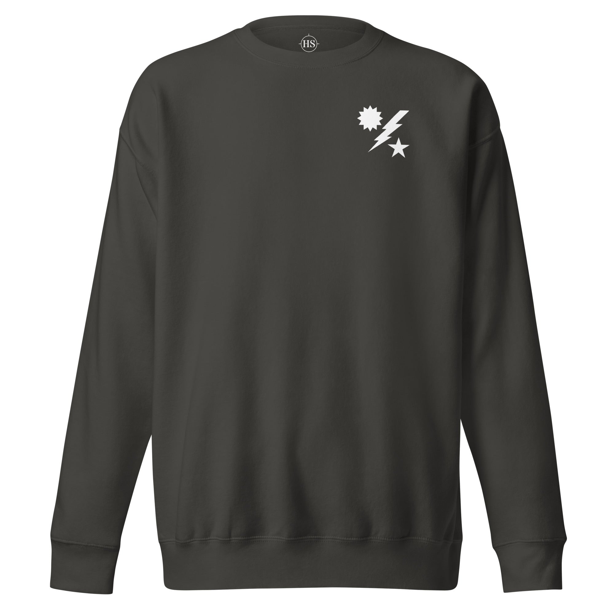 vintage black sweatshirt with 75th ranger regiment insignia on the left chest