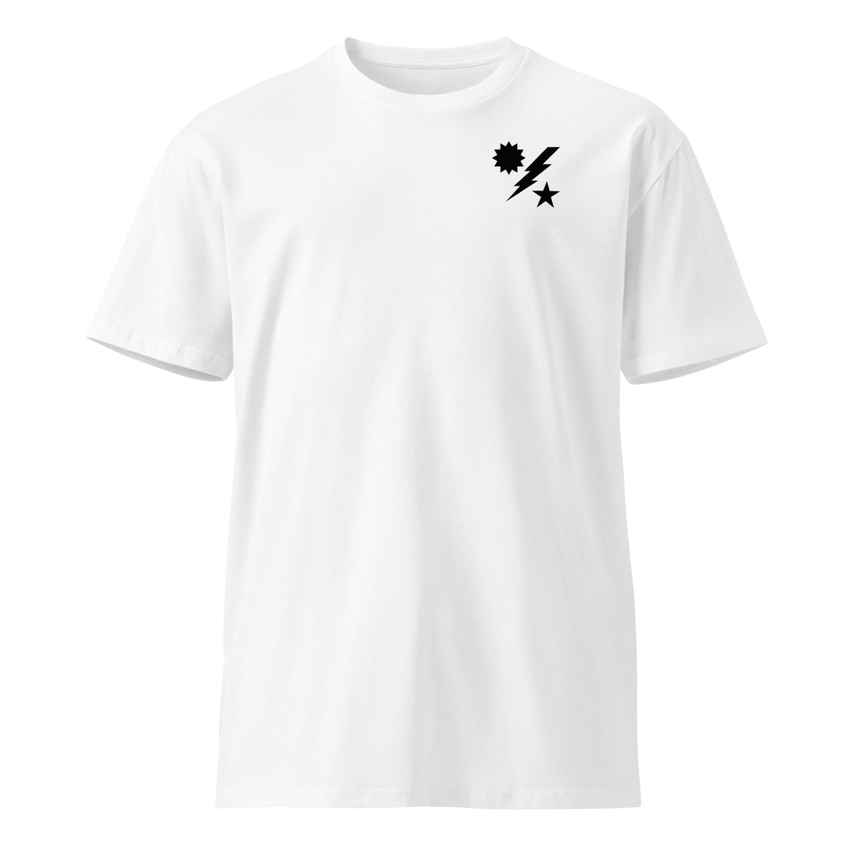 white t-shirt with army ranger insignia 