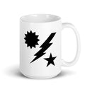 15oz white coffee mug with us army rangers insignia 