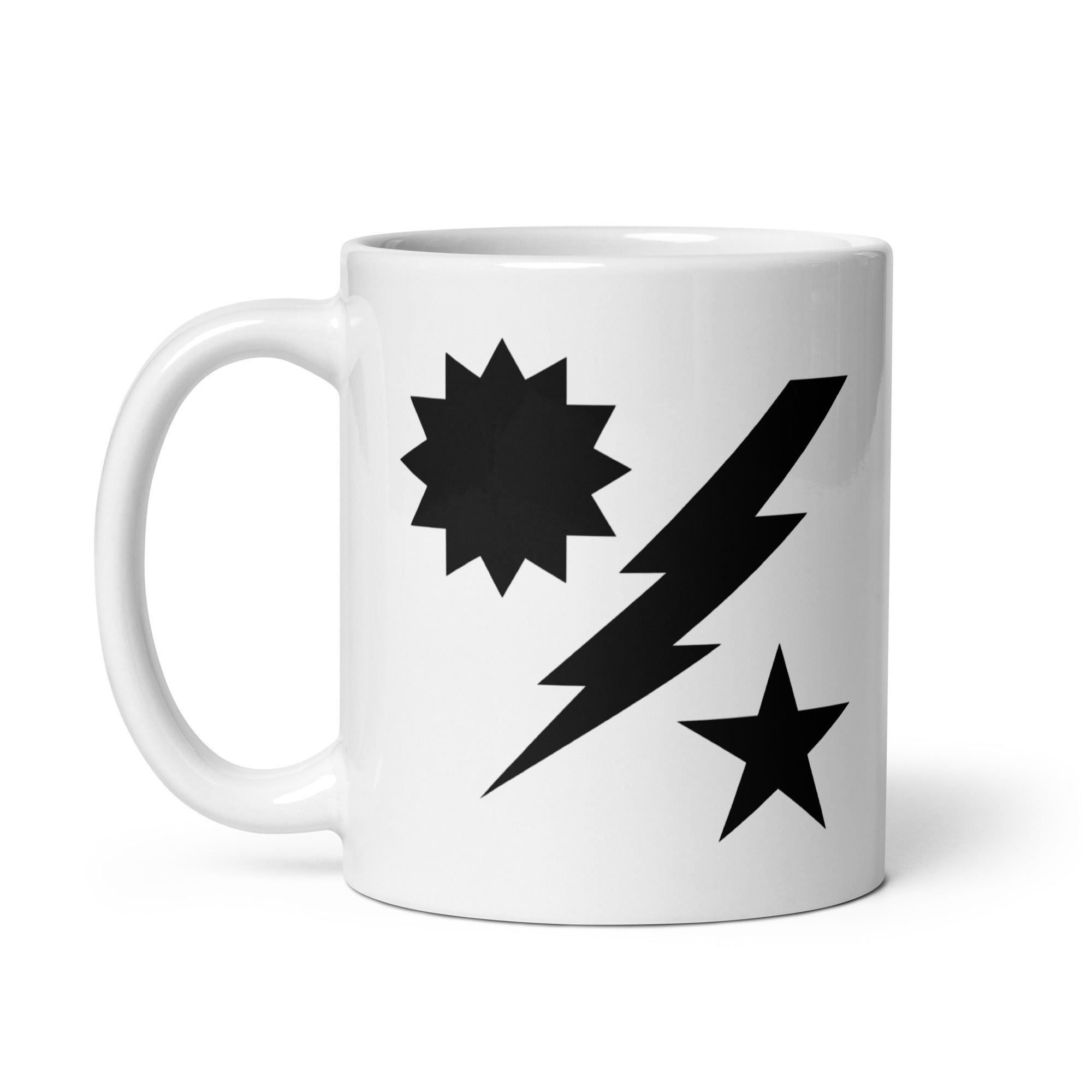 11oz white coffee mug with us army rangers insignia 